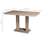 Mesa de salón comedor rectangular de MDF apariencia de roble