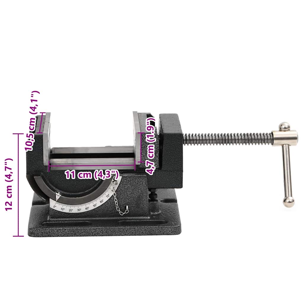 Tornillo de banco inclinable manual 110 mm