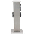 Columna de acero inoxidable con enchufe y temporizador para el jardín