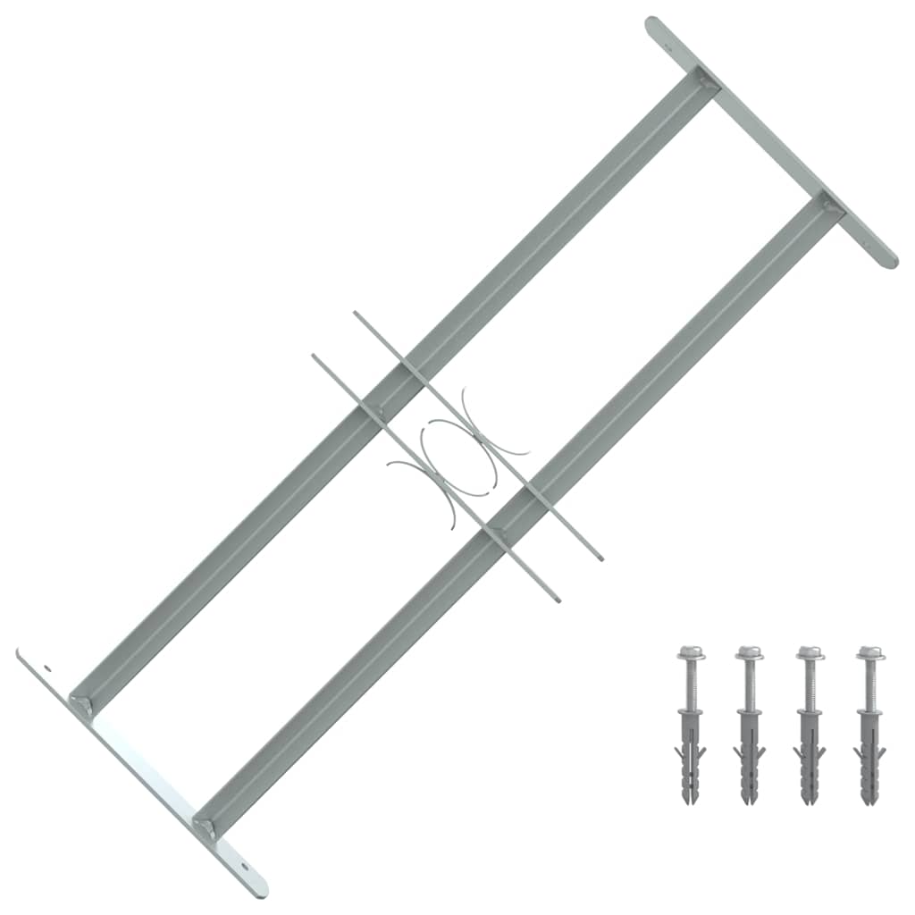 Reja de seguridad ajustable ventana con 2 barras 1000-1500 mm