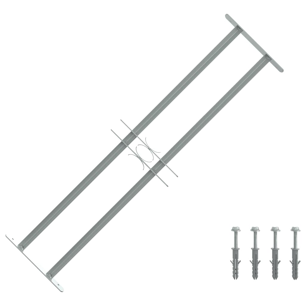 Reja de seguridad ajustable ventana con 2 barras 1000-1500 mm