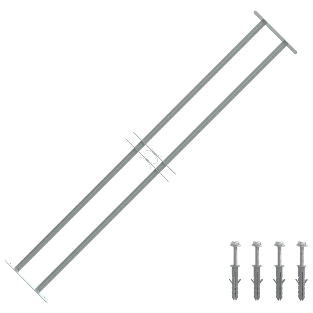 Reja de seguridad ajustable ventana con 2 barras 1000-1500 mm