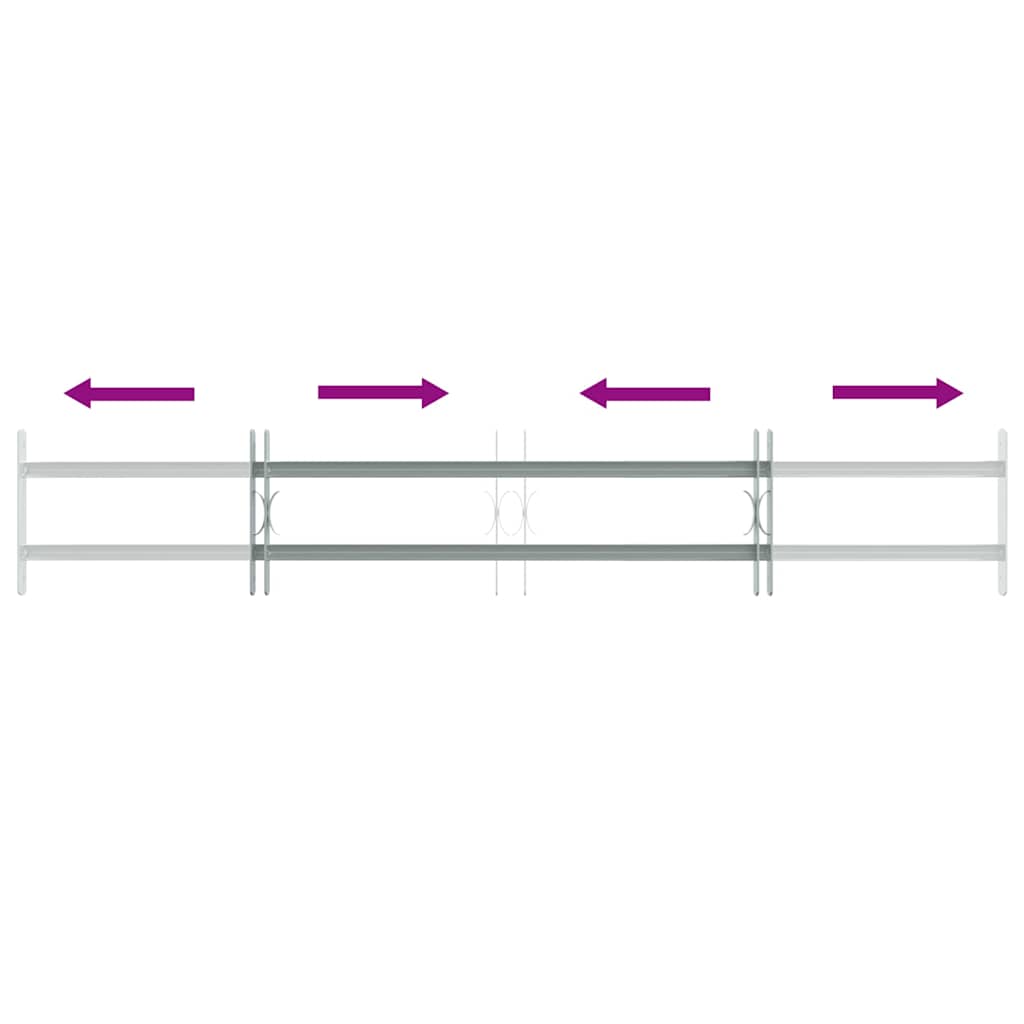 Reja de seguridad ajustable ventana con 2 barras 1000-1500 mm