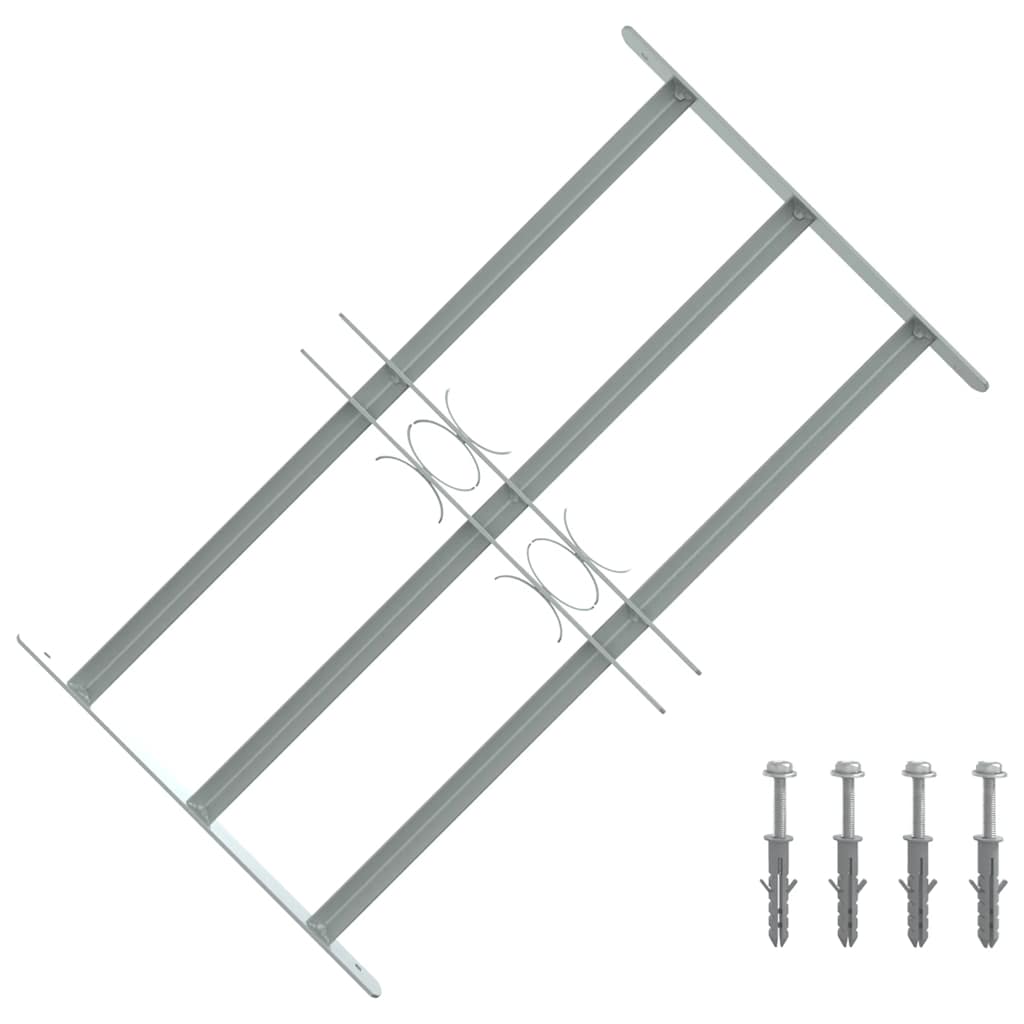 Reja de seguridad ajustable ventana con 2 barras 1000-1500 mm