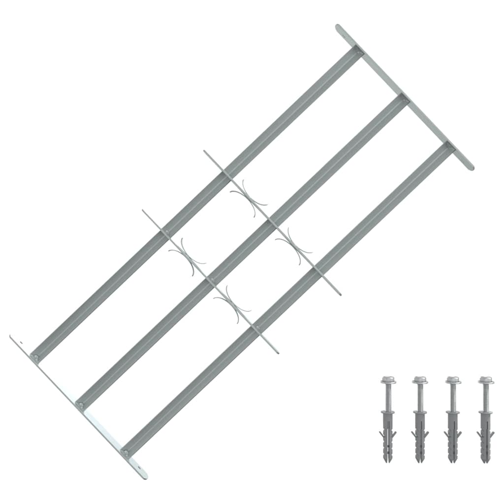 Reja de seguridad ajustable ventana con 2 barras 1000-1500 mm