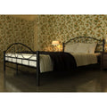 Cama de metal negro con colchón 180x200 cm