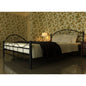 Black metal bed with mattress 180x200 cm
