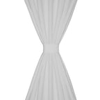 2 cortinas blancas micro-satinadas con trabillas, 140 x 175 cm