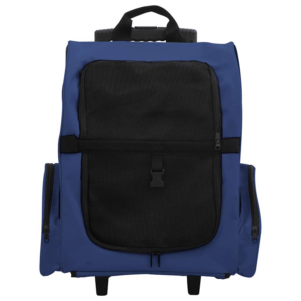 Carro plegable para mascotas multiusos azul