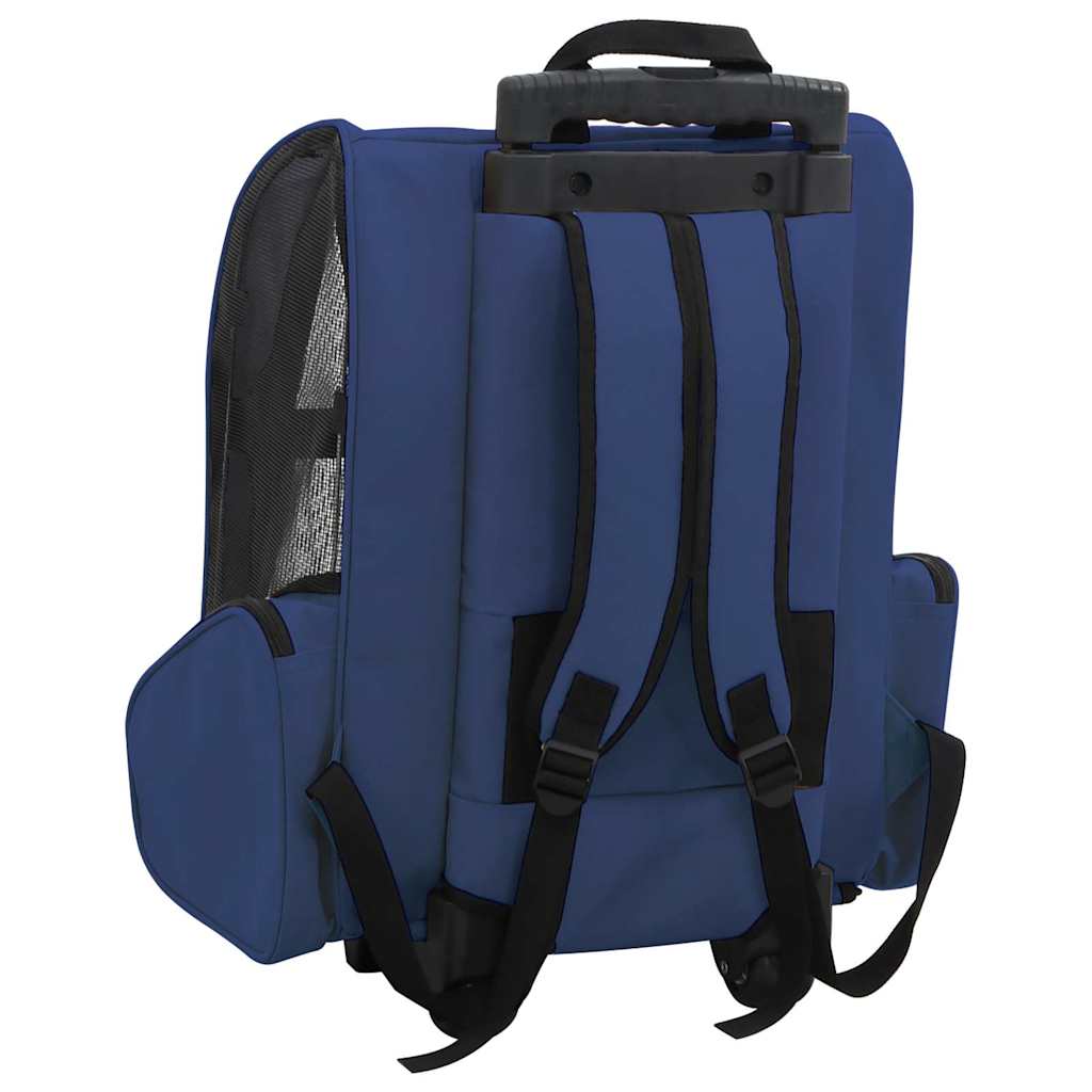 Carro plegable para mascotas multiusos azul
