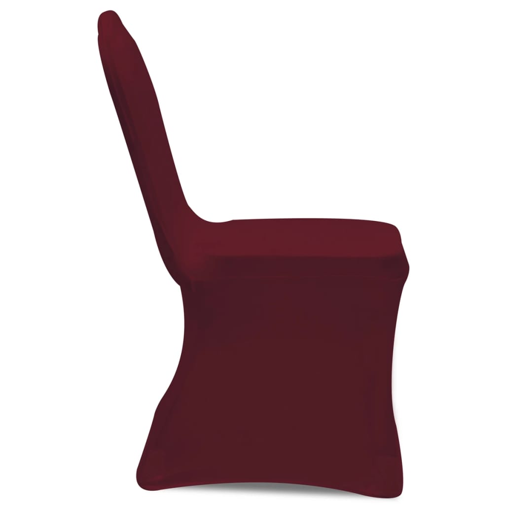 Funda elástica para sillas, 50 piezas, Burdeos