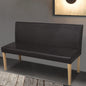 Banco de couro sintético 139,5 cm cor creme
