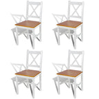 Sillas de comedor 2 uds madera maciza de teca