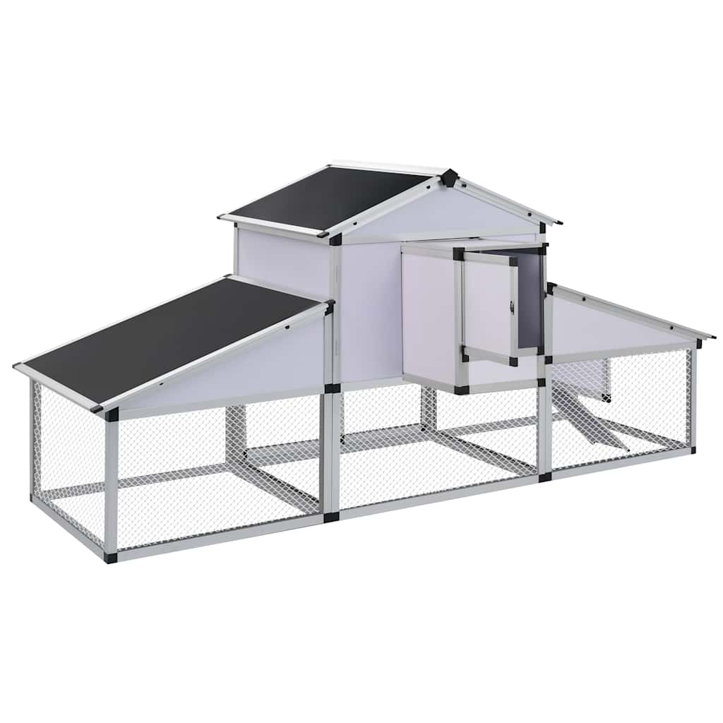 Gallinero con corral y nido aluminio