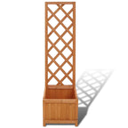 Jardinera de madera enrejada, 40 x 30 x 135 cm