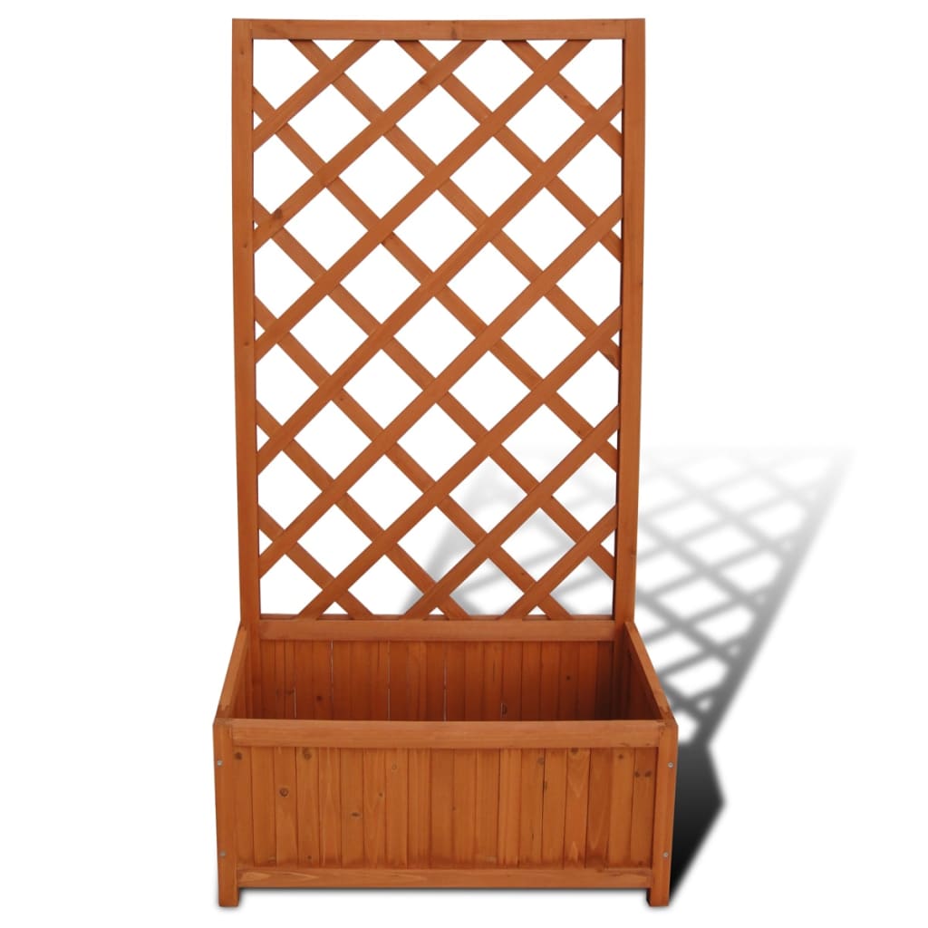 Jardinera con enrejado 70x30x135 cm