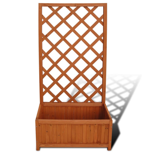 Jardinera con enrejado 70x30x135 cm