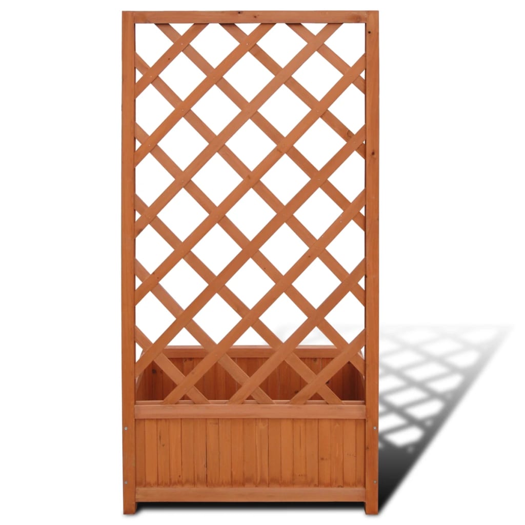 Jardinera con enrejado 70x30x135 cm