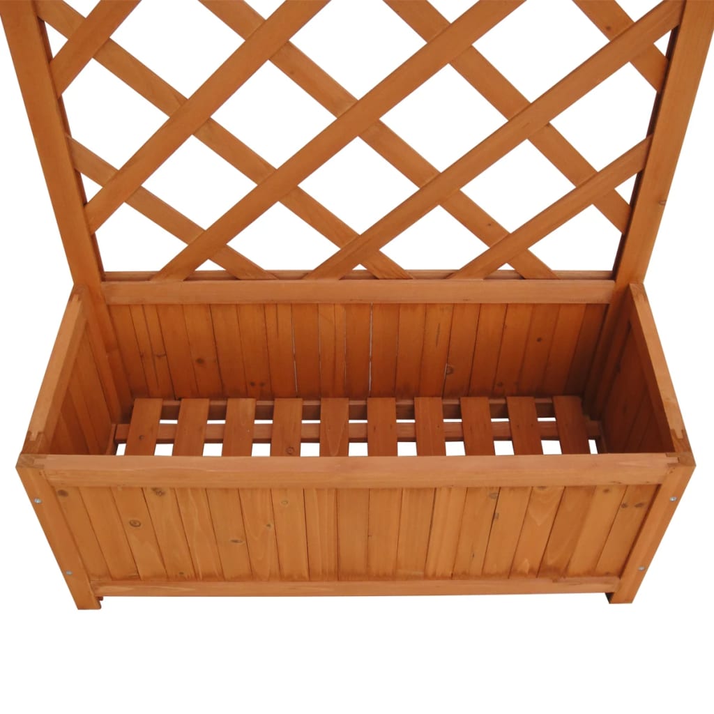 Jardinera con enrejado 70x30x135 cm