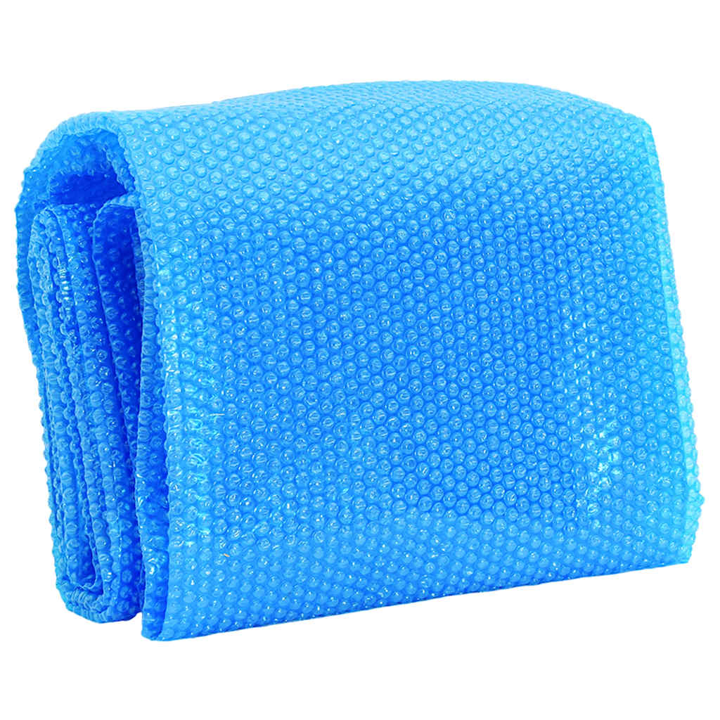 Cubierta redonda de PE de piscina, azul, 488 cm