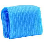 Cubierta redonda de PE de piscina, azul, 488 cm