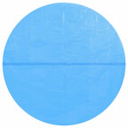 Cubierta redonda de PE de piscina, azul, 488 cm