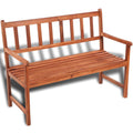 Banco de jardín madera maciza de acacia 120 cm