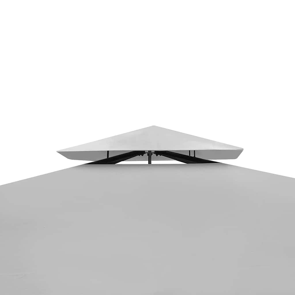 Cenador con techo 3x4 m blanco crema