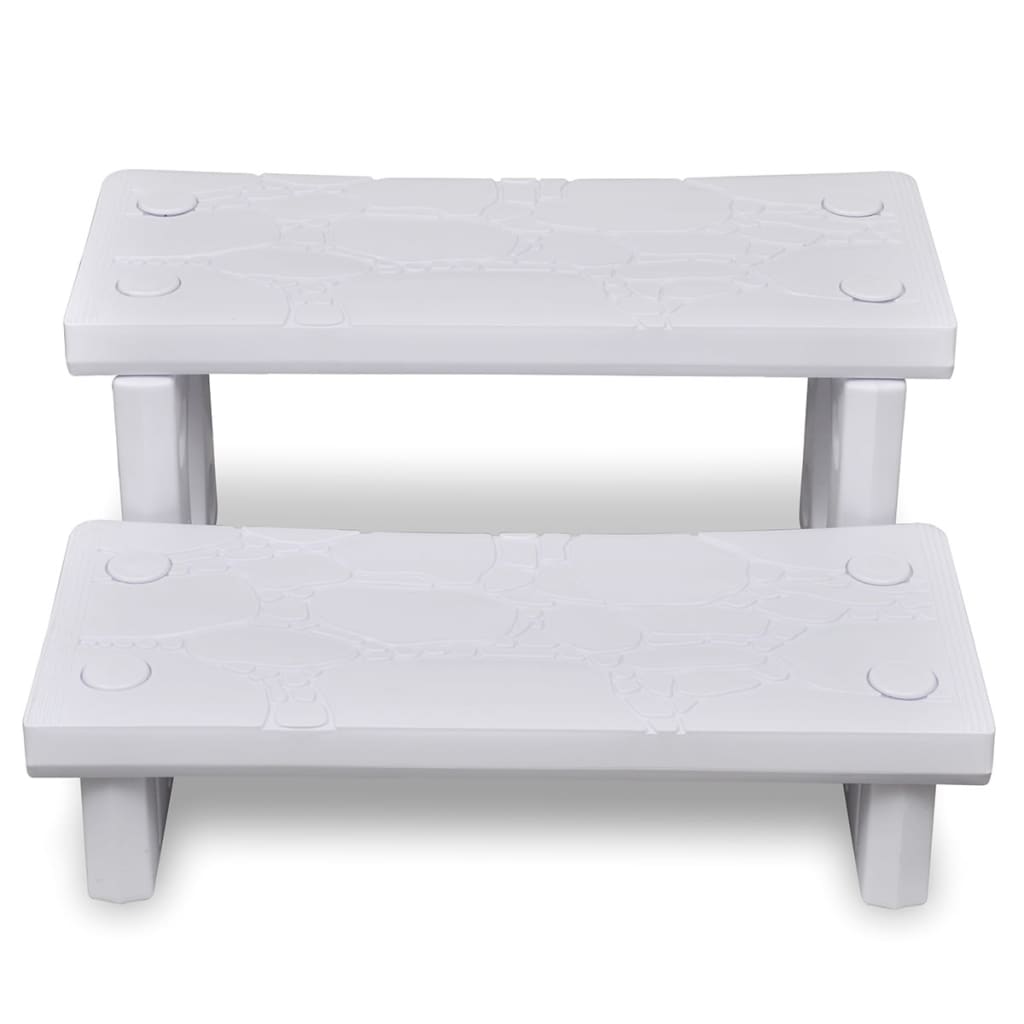 Escalones para bañera de hidromasaje blanco