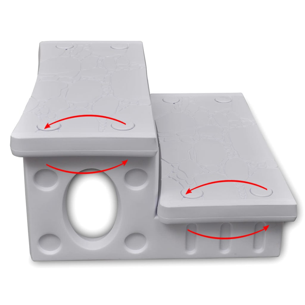 Escalones para bañera de hidromasaje blanco