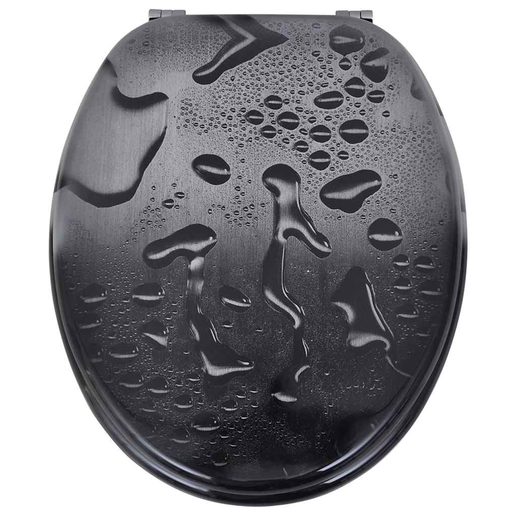 Asiento tapa de WC de madera MDF diseño de gotas de agua