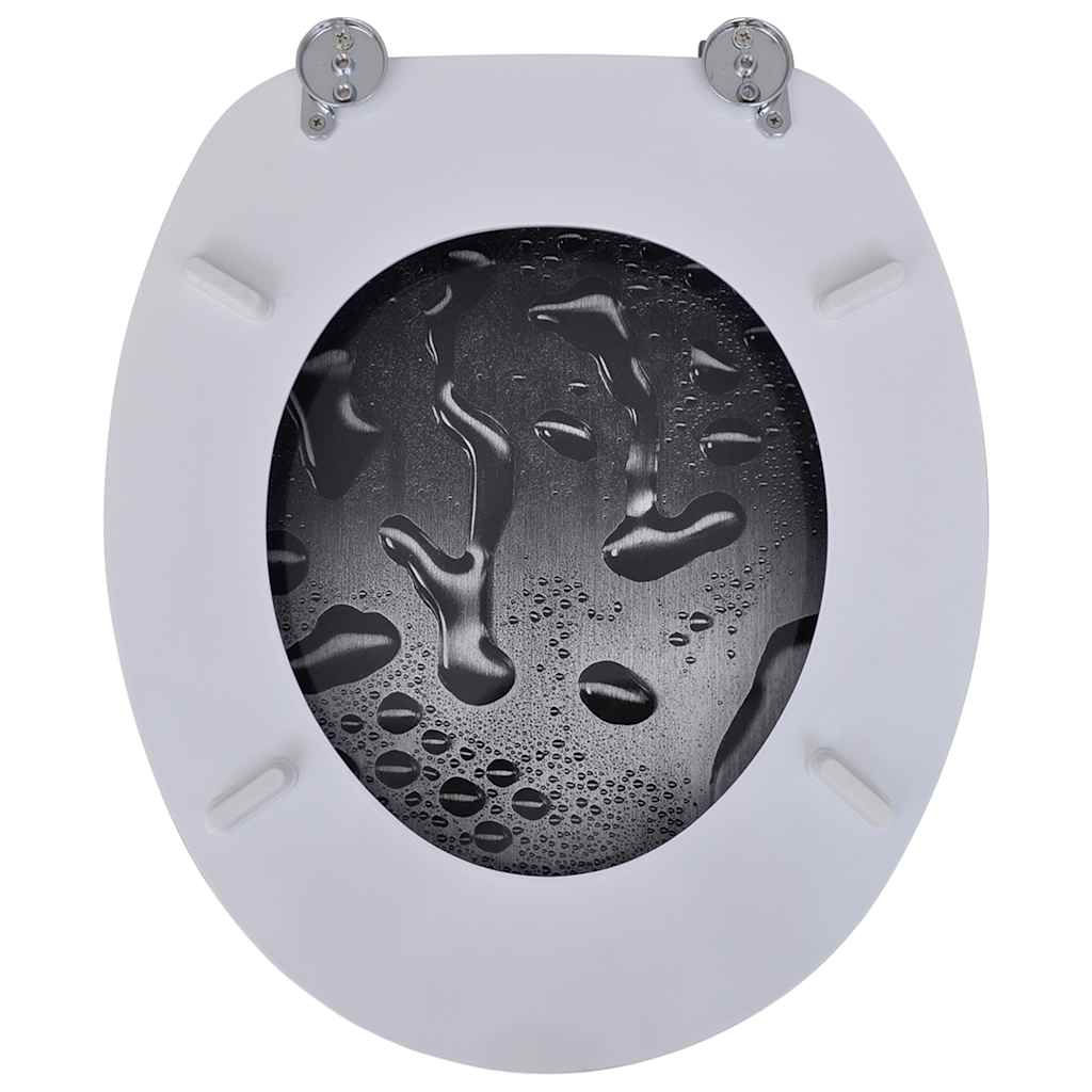 Asiento tapa de WC de madera MDF diseño de gotas de agua