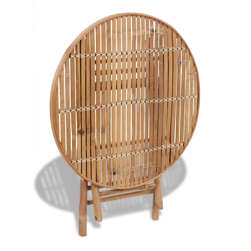 Juego de comedor de jardín plegable 5 piezas de bambú