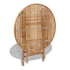 Juego de comedor de jardín plegable 5 piezas de bambú