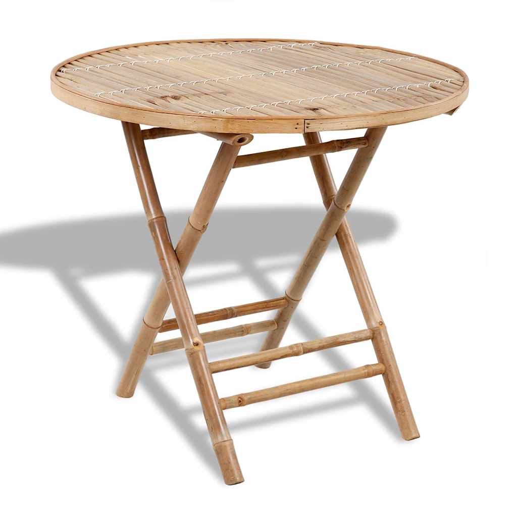 Juego de comedor de jardín plegable 5 piezas de bambú