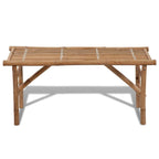 Banco de jardín plegable bambú 118 cm