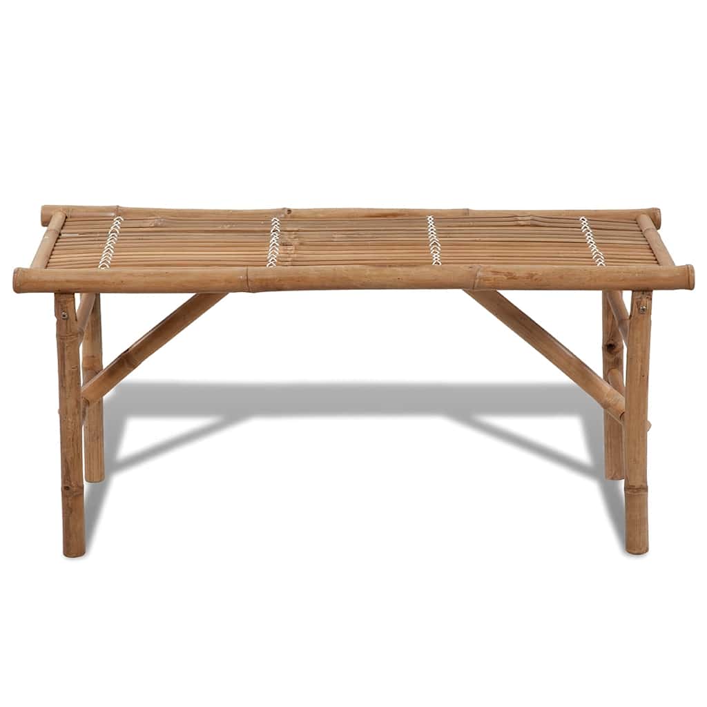 Banco de jardín plegable bambú 118 cm