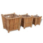 Floreiras com forro de nylon 3 unidades bambu