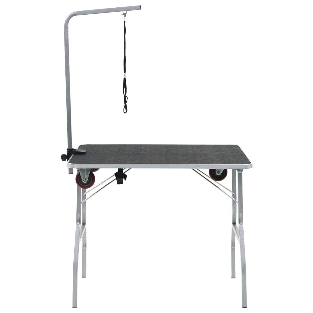 Mesa de higiene para mascotas, portátil y con ruedas