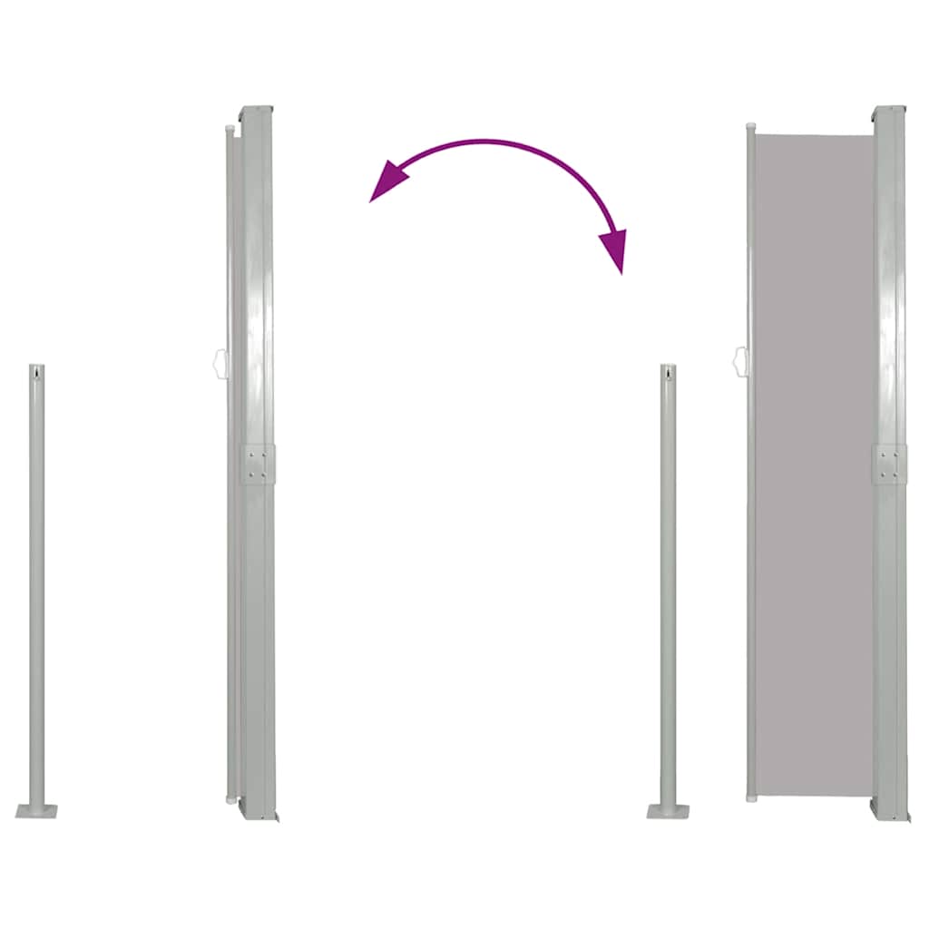 Toldo lateral de jardín o terraza 160x300 cm gris