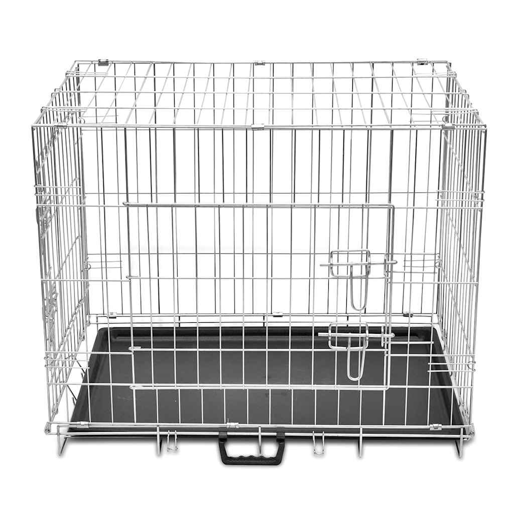 Jaula para perros plegable de metal L