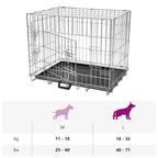 Jaula para perros plegable de metal L