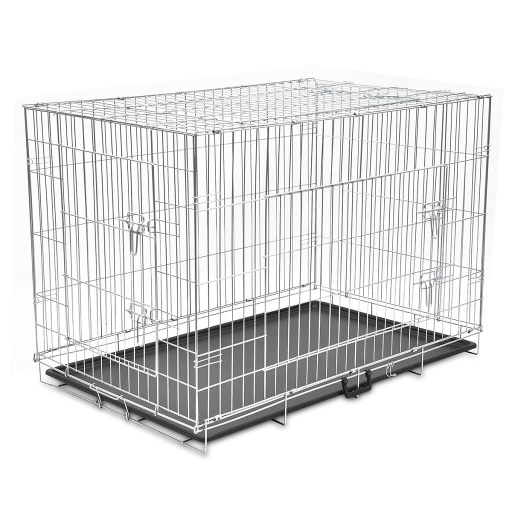 Jaula para perros plegable de metal L
