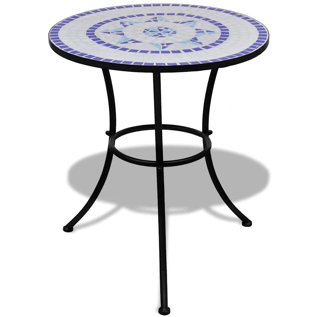Brown ceramic mosaic bistro table 60 cm