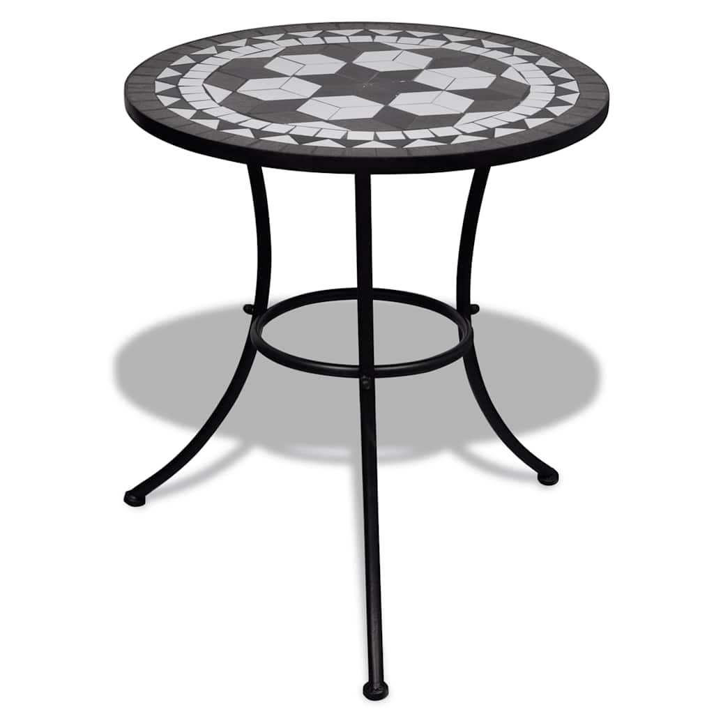Brown ceramic mosaic bistro table 60 cm