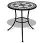 Mesa bistró de mosaico cerámica marrón 60 cm