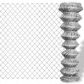 Valla de alambre acero galvanizado plateado 15x0,8 m
