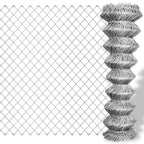 Valla de alambre acero galvanizado plateado 15x0,8 m