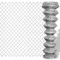 Valla de alambre acero galvanizado plateado 15x0,8 m