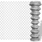 Valla de tela metálica acero galvanizado plateado 25x1 m